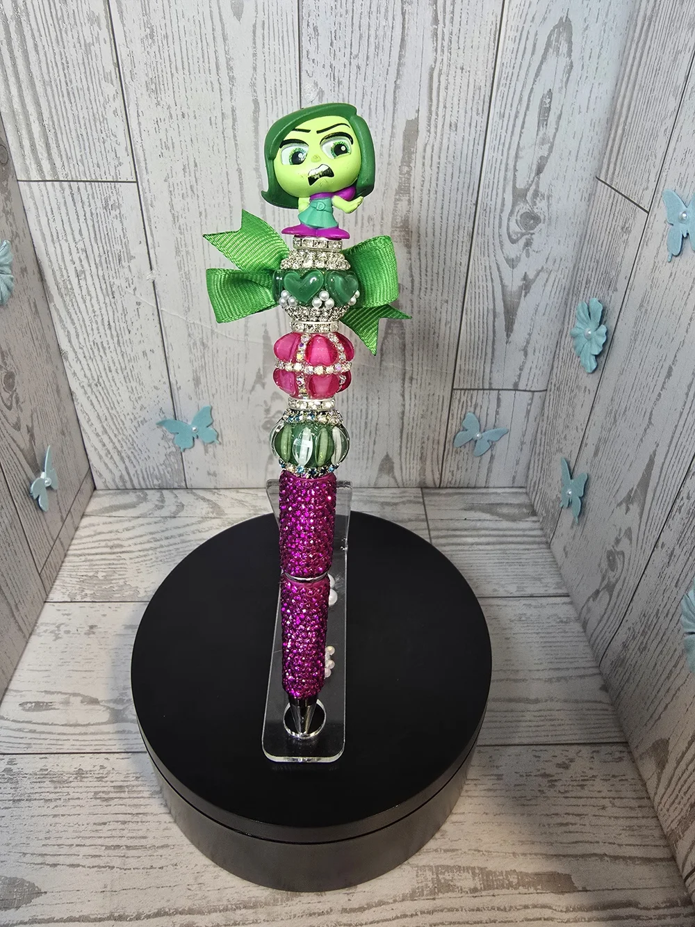 Green & Pink Decorative Pen with Bow - Accessories